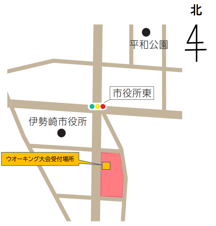 駐車可能場所(ピンク色の部分)