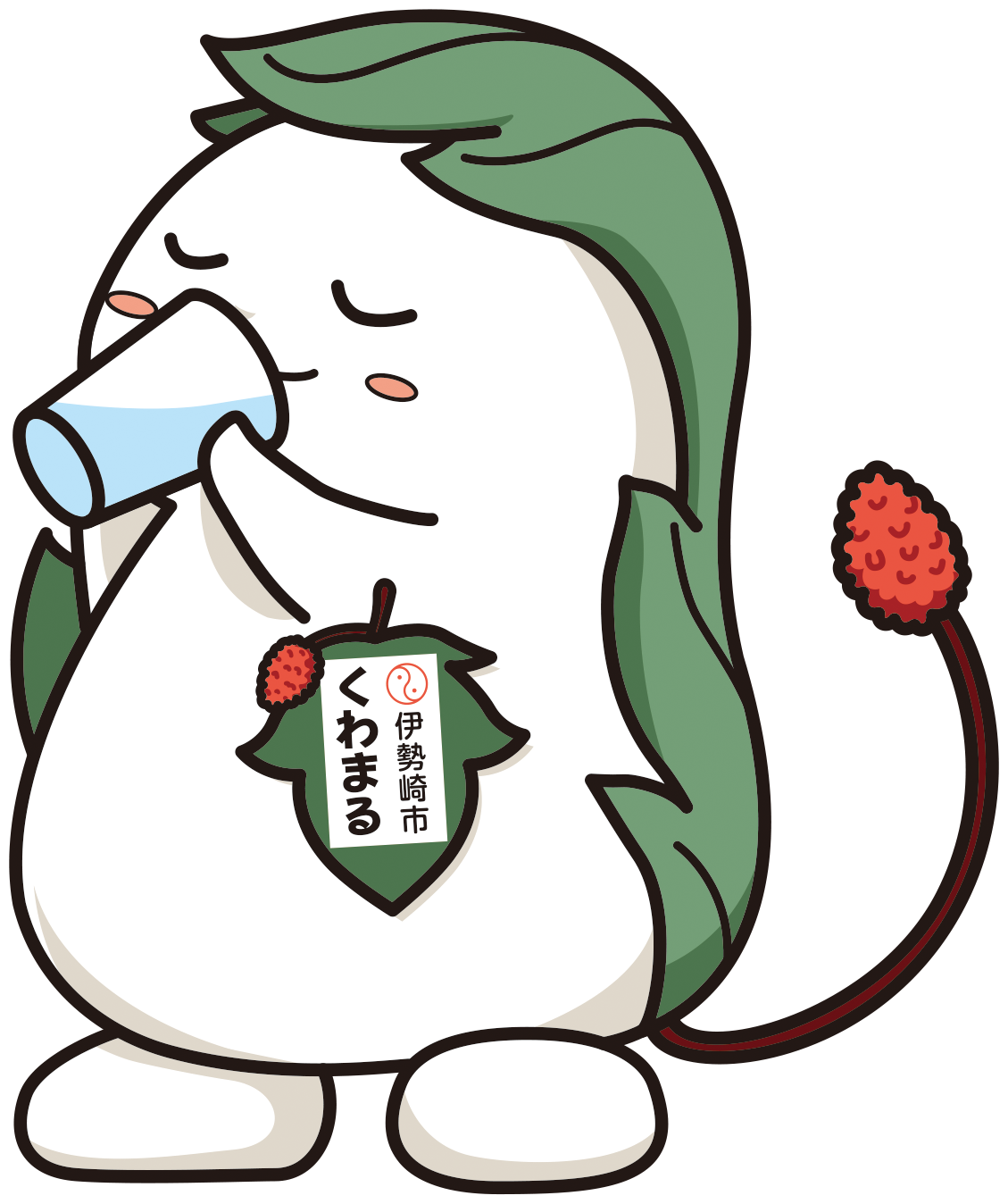 水を飲む