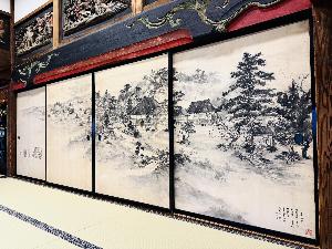 フ・イヤー作の襖絵【天台宗華蔵寺】(華蔵寺町)