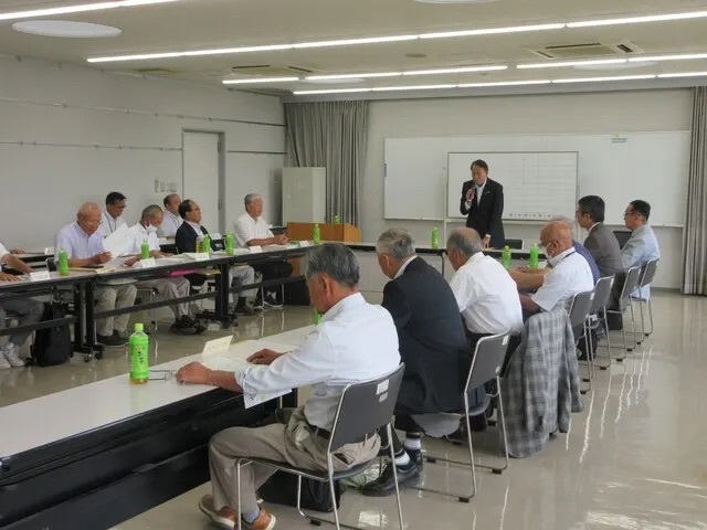 赤堀地区区長会との懇談会の様子