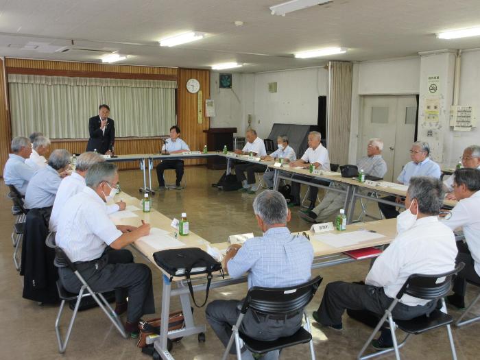 豊受地区区長会との意見交換会の様子