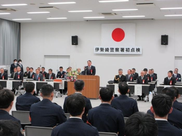 伊勢崎警察署初点検の様子