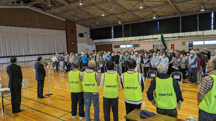 老人クラブ連合会輪投げ大会