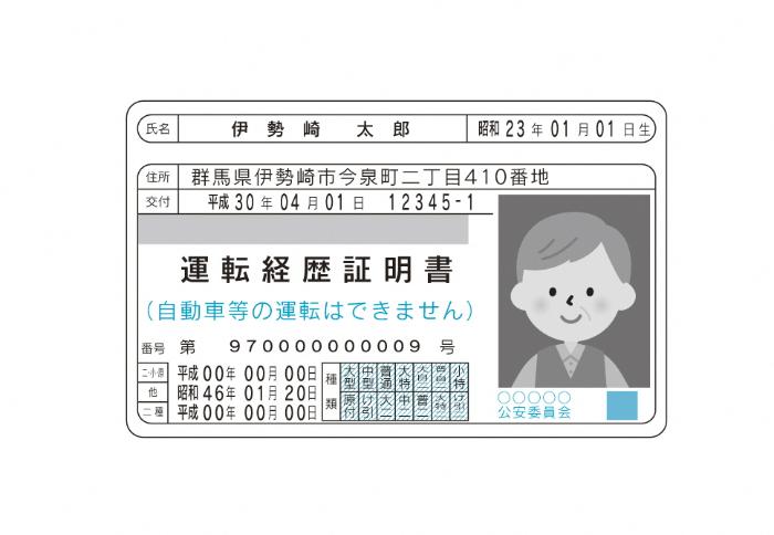 運転経歴証明書のイメージ
