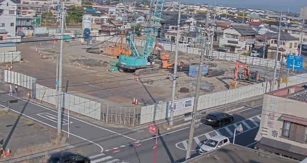 新保健センター・子育て世代包括支援センター建設工事のコンクリート杭状況の写真