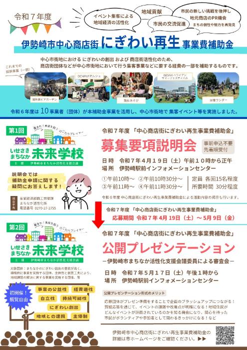 まちなか未来学校第1回・第2回チラシ