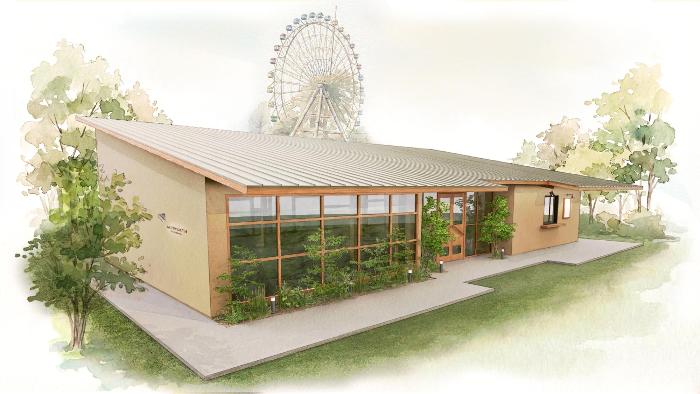 公募対象施設(カフェレストラン)の完成パース図