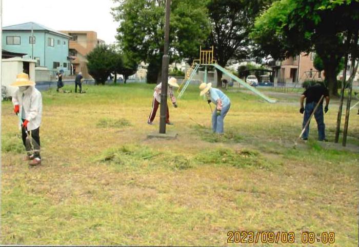 大川南公園愛護会の活動の様子