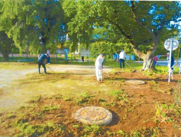 下蓮児童遊園愛護会の活動の様子