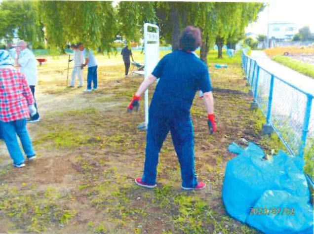 下蓮児童遊園愛護会の活動の様子