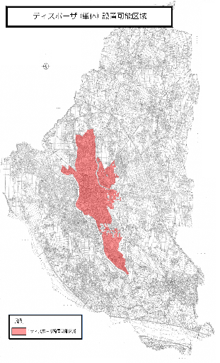 ディスポーザを単体で設置することが可能な地域を示した図面の画像