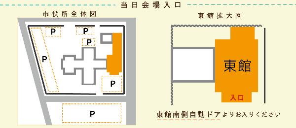 当日会場入り口案内図