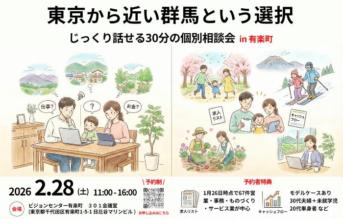 ぐんまのまんなか(前橋市・伊勢崎市・玉村町)出張移住相談会