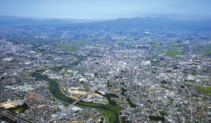 上空から見る伊勢崎市