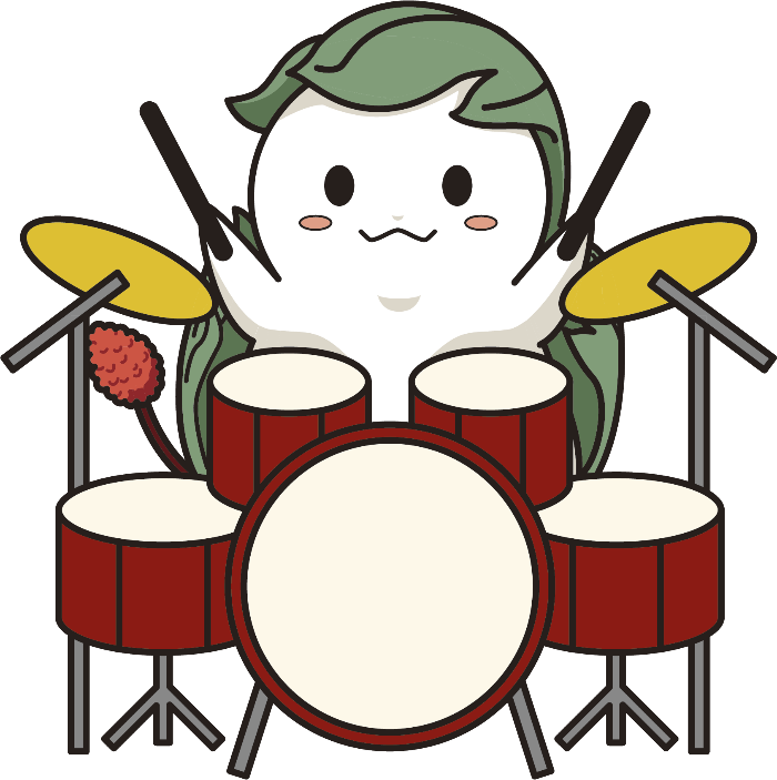 ドラムを叩く「くわまる」