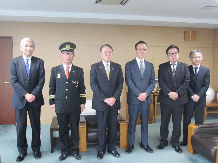 消防団長辞令交付式