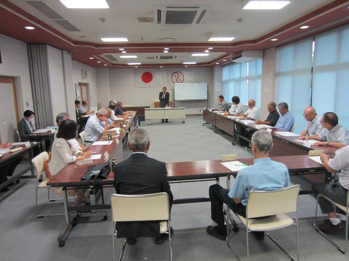 赤堀地区区長会との懇談会の様子