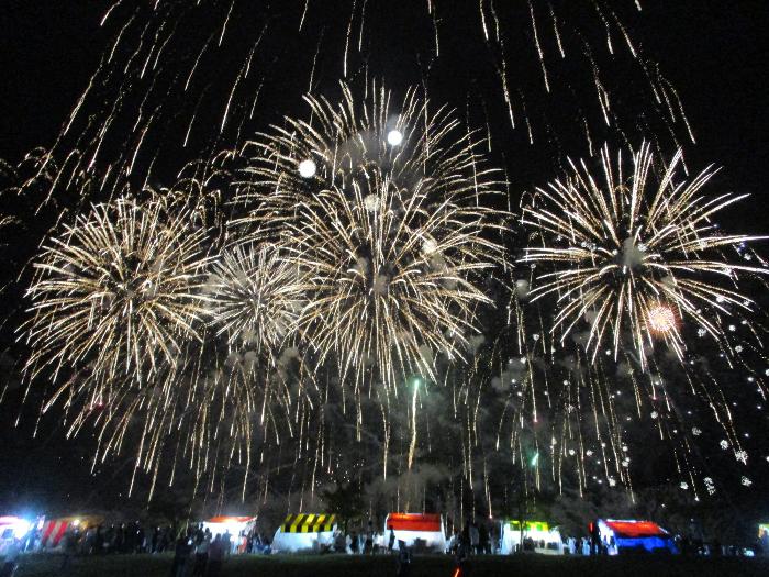 3市連携利根川花火大会の様子
