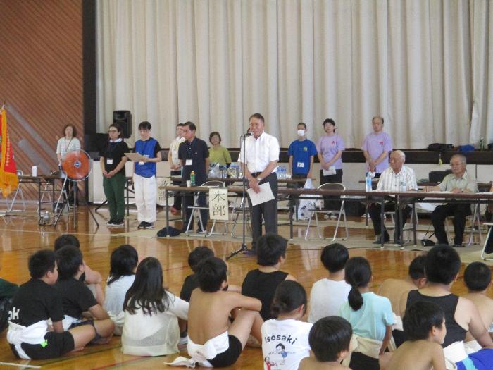 町内対抗相撲大会の様子