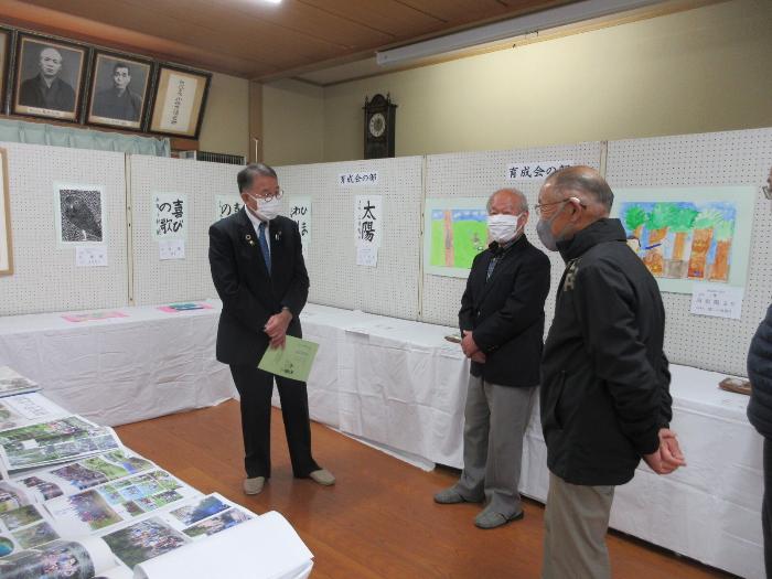 昭和町区文化作品展での様子