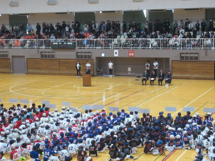 伊勢崎市スポーツ少年団総合開会式の様子