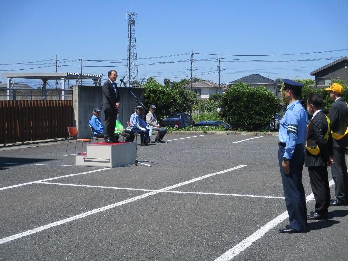死亡事故多発に伴う伊勢崎市長声明発出式の様子