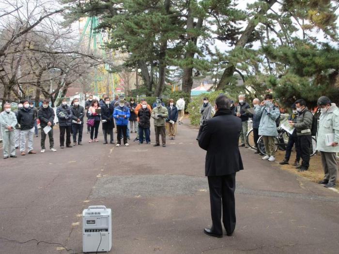 華蔵寺公園水生植物園再整備における地元説明会の様子