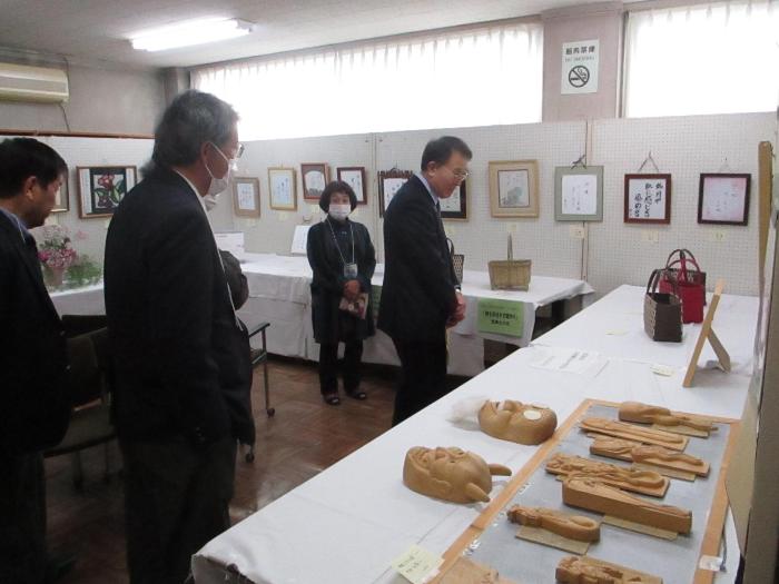 豊受地区文化祭作品展の様子