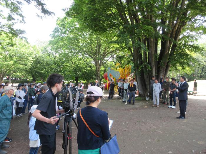 華蔵寺公園ツツジ再生ボランティアの様子