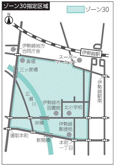 令和元年度ゾーン30曲輪町周辺地域(市立北小学校周辺)地図