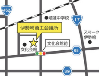 伊勢崎商工会議所の位置図
