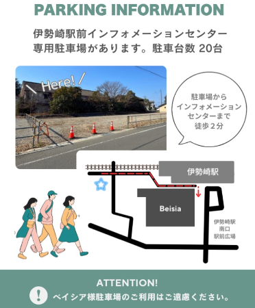 インフォメーションセンター駐車場案内図