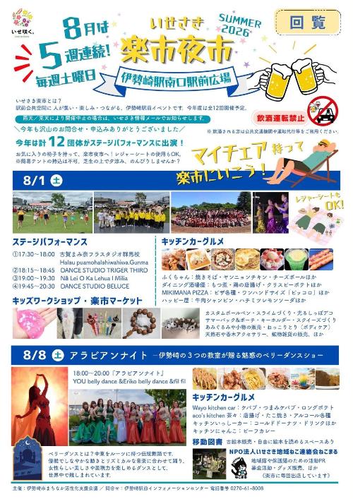 楽市8月号の表面の画像