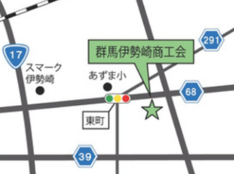 群馬伊勢崎商工会の位置図