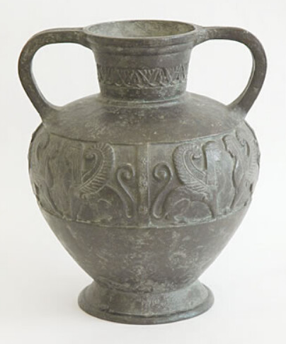 鋳銅獣人紋花瓶