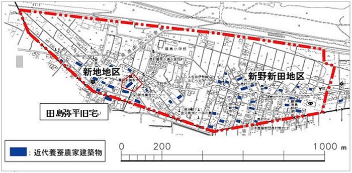 境島村景観重点区域図