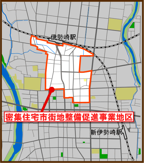 密集住宅市街地整備促進事業の区域図