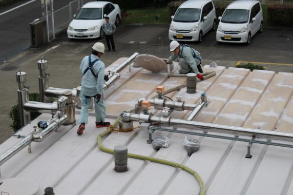 給水作業中