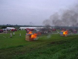 消火訓練の風景の写真