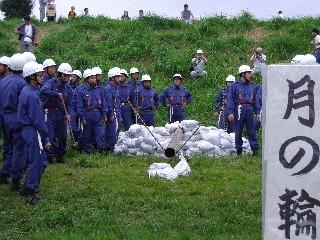 水防工法訓練の様子の写真