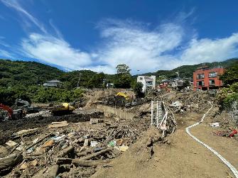 土砂災害の現場の様子の写真