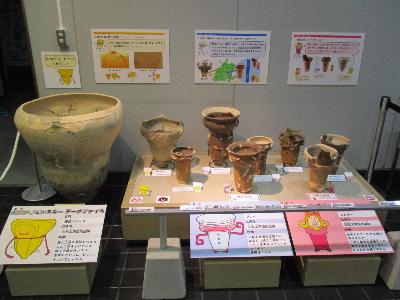 企画展土器ドキモンスターの展示の様子です