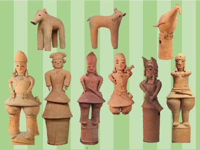 重要文化財に指定されている伊勢崎から出土した埴輪