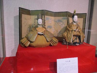 展示している江戸時代中期の享保雛です。