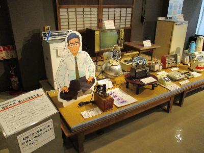 昭和40年の家電生活をテーマとした「清くんの家電生活」の展示です。