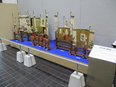 資料館で展示している昭和初期の座敷幟です